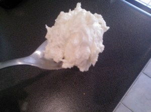 Dairy Free Frosting on spoon